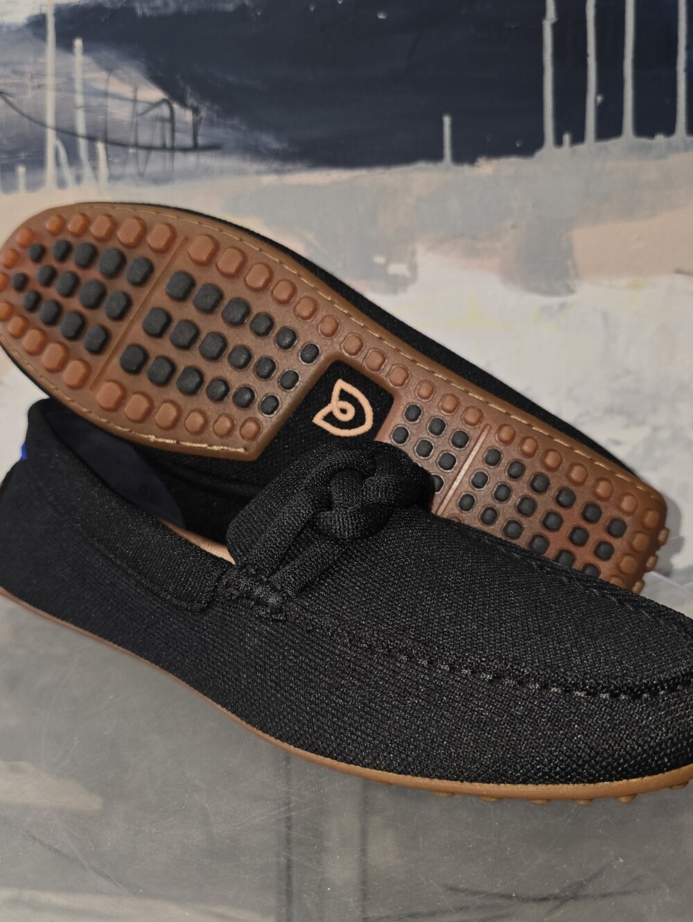 NWOB Rothy's Women’s The Braid Driver Flats Foam Size 12 Black New 183-003